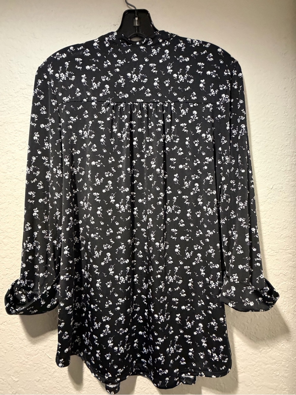 Cocomo Black Floral Long-Sleeve Blouse